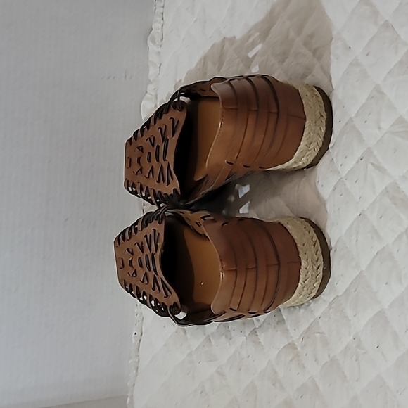 Sam & Libby Womens Espardrilles Size 9.5  Brown - Picture 3 of 7